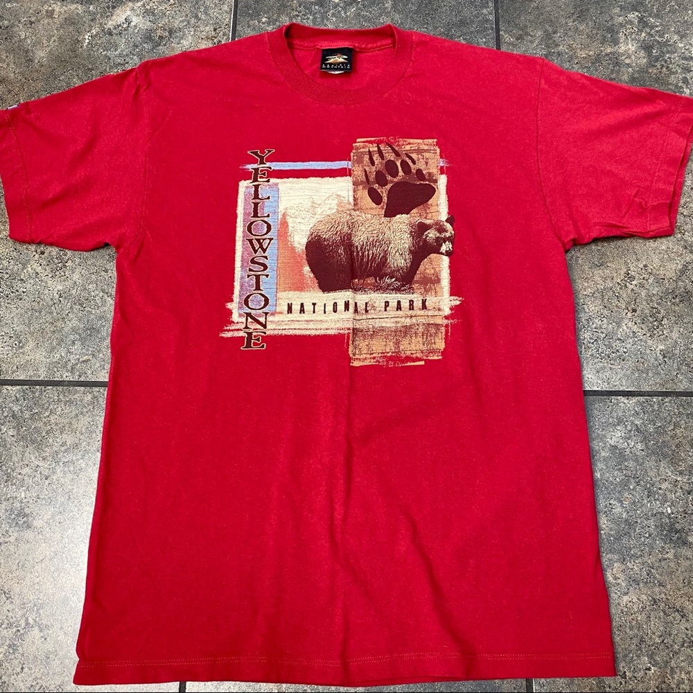 Men’s VTG Yellowstone National Park S/S T-Shirt Size Large
